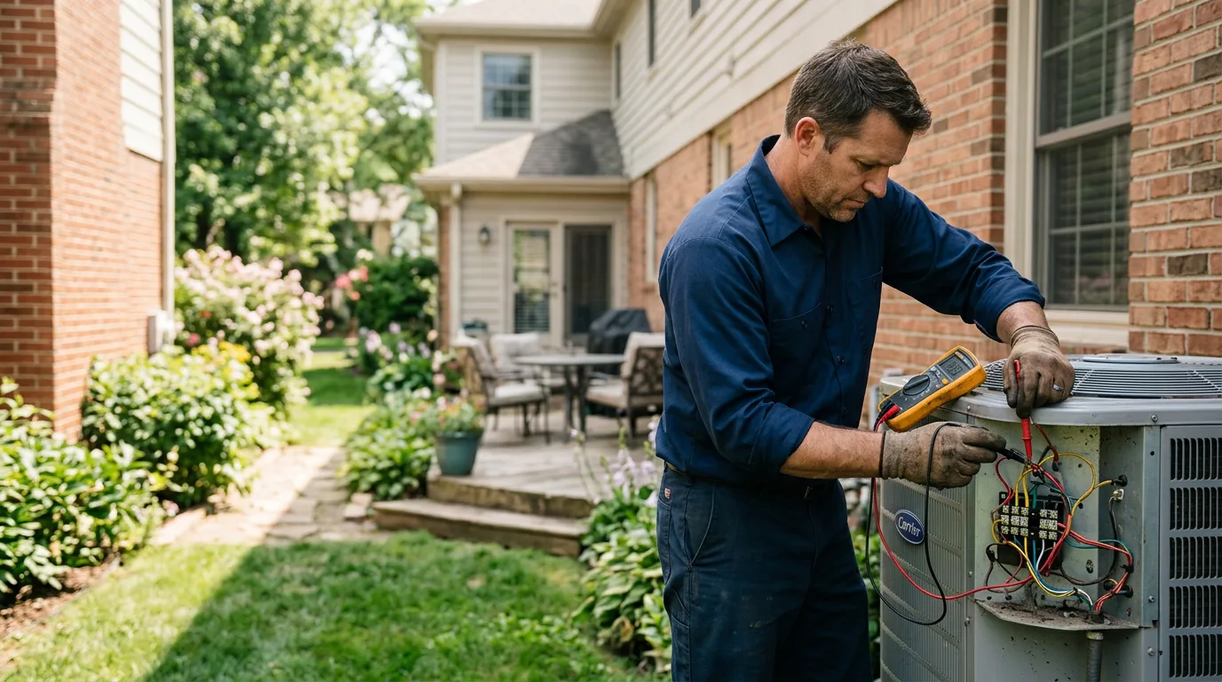 HVAC technician working near Shobonier, IL